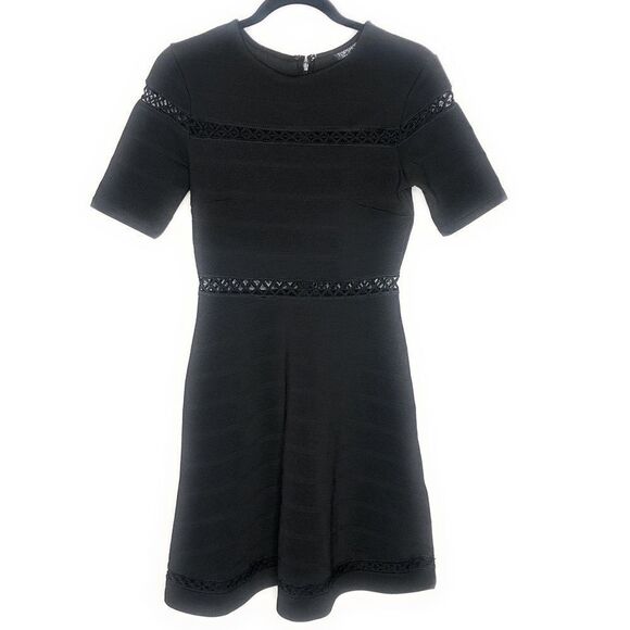 TopShop Black Cut Out A Line Dress - Picture 3 of 13